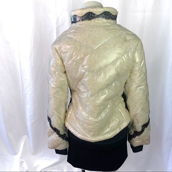 PIUMATE FEATHER DUCK DOWN COAT WINTER COAT BOMBER JACKET CLEAR JACKET WOMEN - Picture 4 of 13